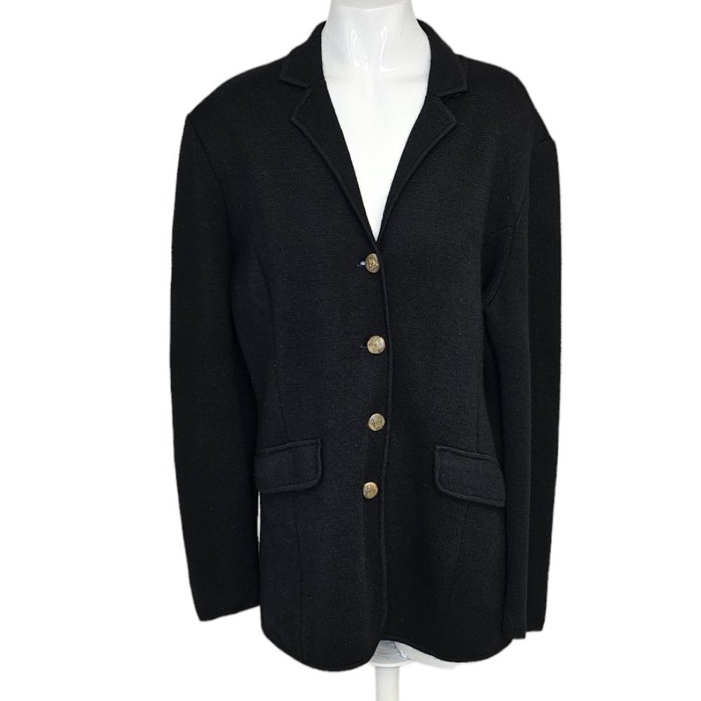 Vintage Ralph Lauren Black Blazer with Gold Buttons